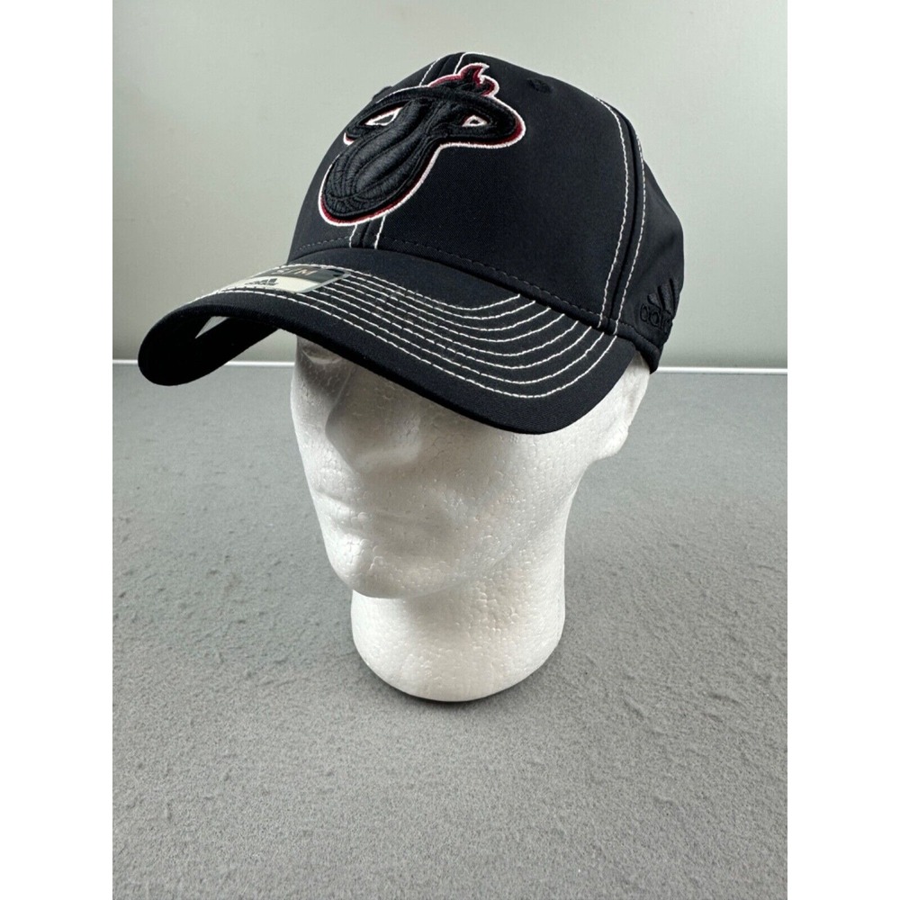 NEW! Adidas NBA Miami Heat Black Color Pop SuperFlex S/M Hat